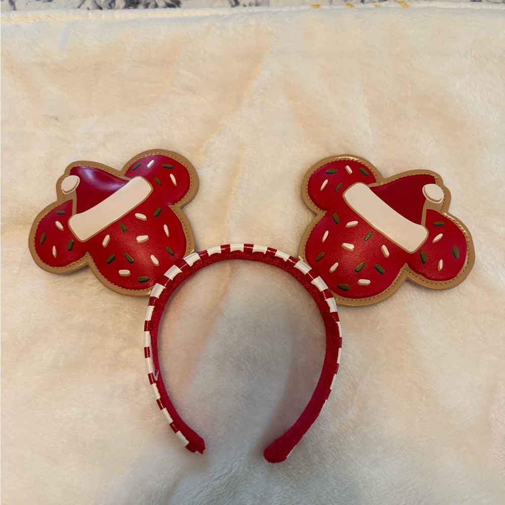 Red Holiday Mouse Ears Headband